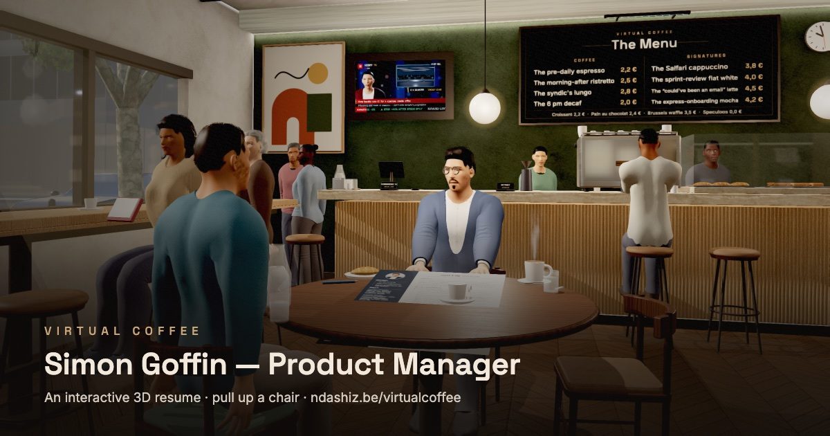 Virtual Coffee, a 3D café